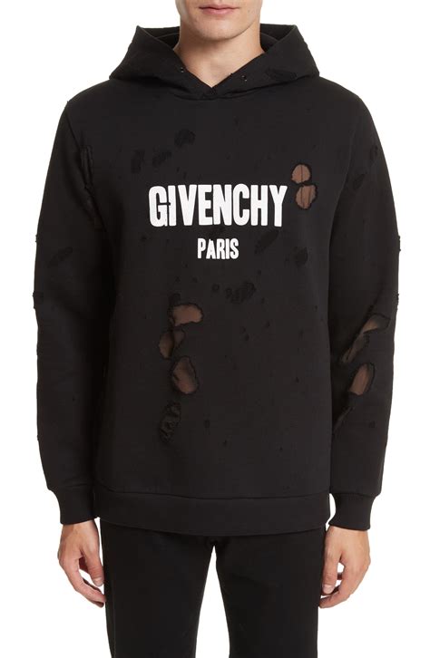 givenchy hoodie distressed red|givenchy distressed graphic print hoodie.